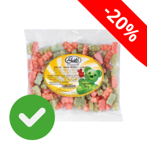 Mini misie LIGHT żujki folia 200 g bez dodatku cukru