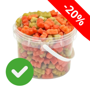 Mini misie LIGHT żujki kubek 450 g bez dodatku cukru