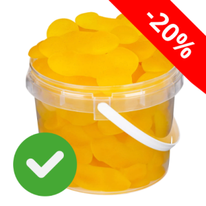 Żółte Penisy żelki kubek 450 g ananasowy smak