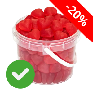 Serduszka Czerwone kubek 450 g