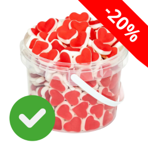 Serduszka Biało-Czerwone kubek 450 g