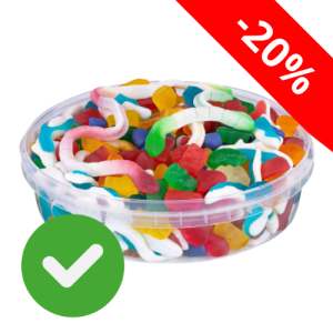 MIX żelków 1 kg w plastikowym opakowaniu